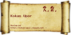 Kokas Upor névjegykártya